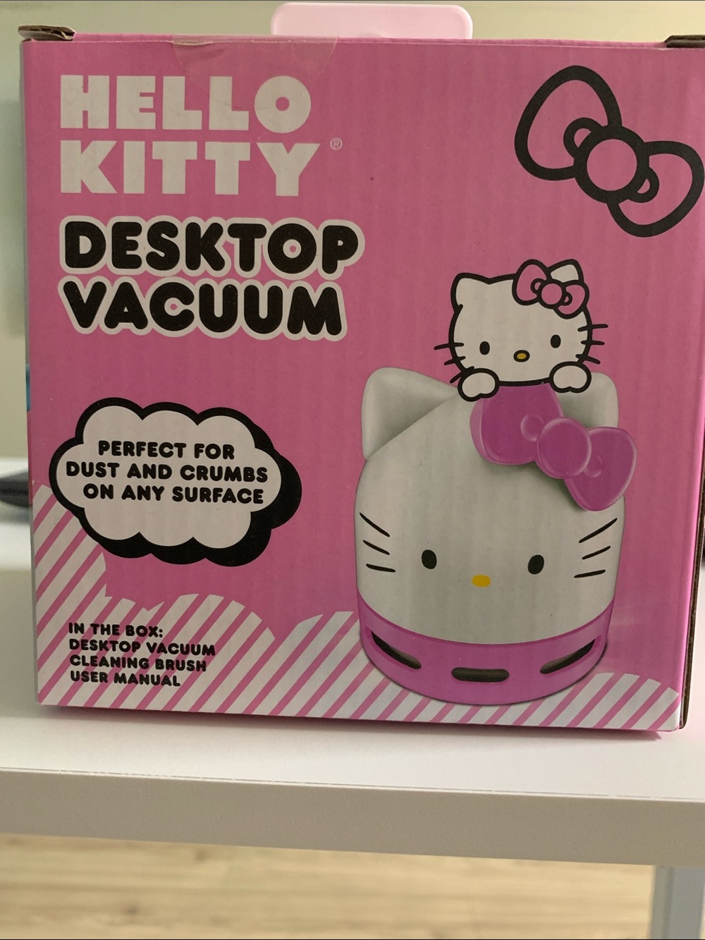 Hello Kitty White and Pink Mini Desktop Vacuum - Picture 2 of 2